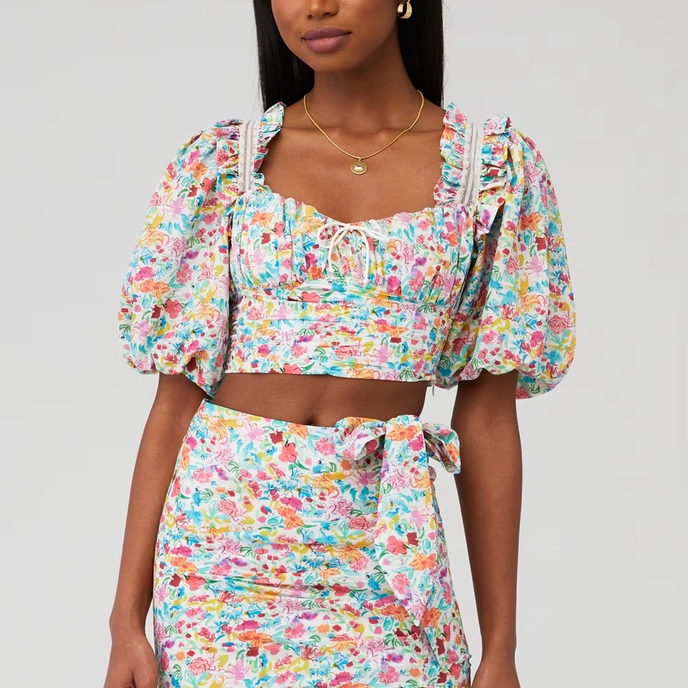 For Love And Lemons Claude Crop Top